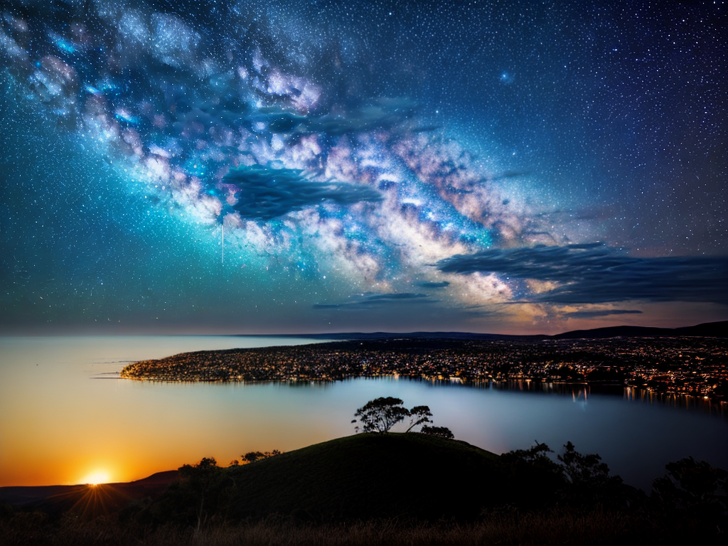 A starry night sky with the Milky Way visible in all its glory