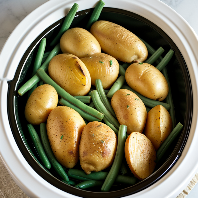 crock pot chicken potatoes and green beans