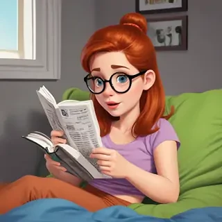 reading cartoon