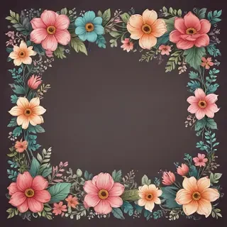 floral borders clipart