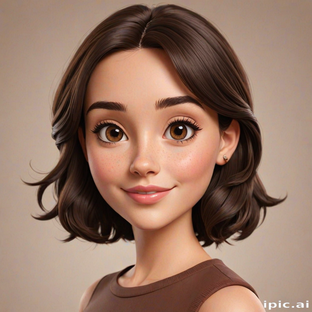 brunette cartoon character