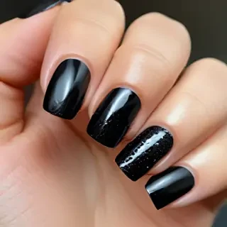 black with glitter