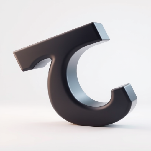 Generate a 3D rendering of a stylized number 7 with a soft gradient and shadow, using a DSLR camera with a 50mm lens at f/1.8, ISO 100, 1/200s shutter speed, in a bright studio setting with softbox lighting.