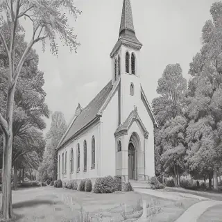 church drawing