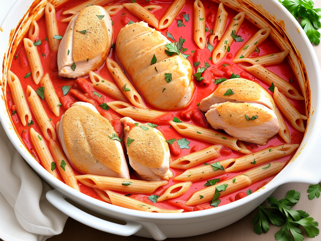 penne alla vodka with chicken recipe