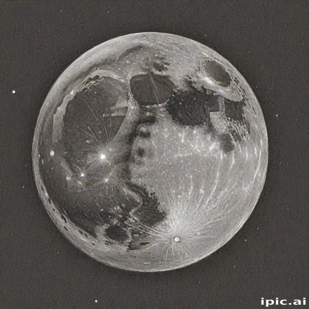 drawing of the moon