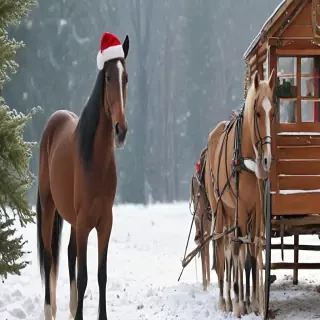 merry christmas horse images