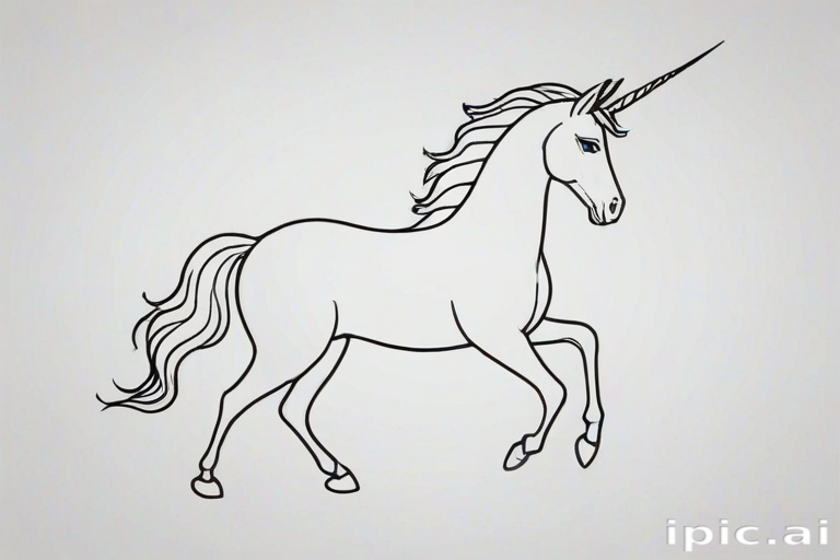 unicorn outline