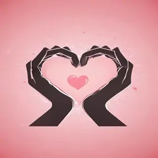 heart hands clipart