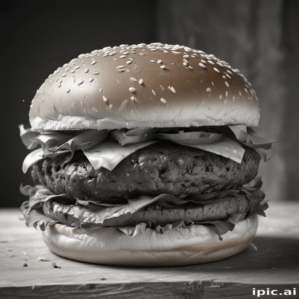 burger clipart black and white