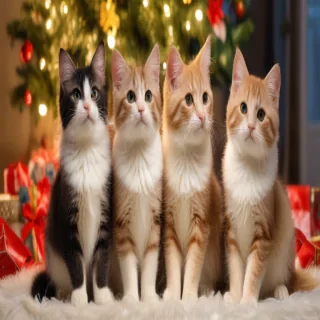 merry christmas cats images