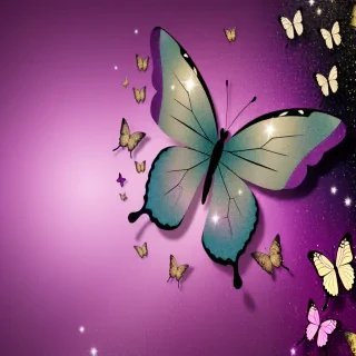 glitter butterfly wallpaper