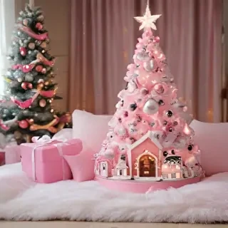 pink christmas pictures