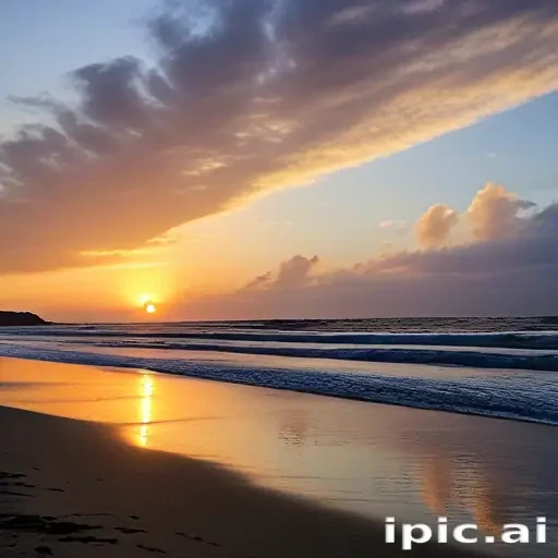 sun set on beach