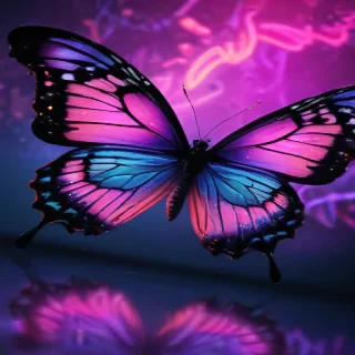 neon butterfly wallpaper