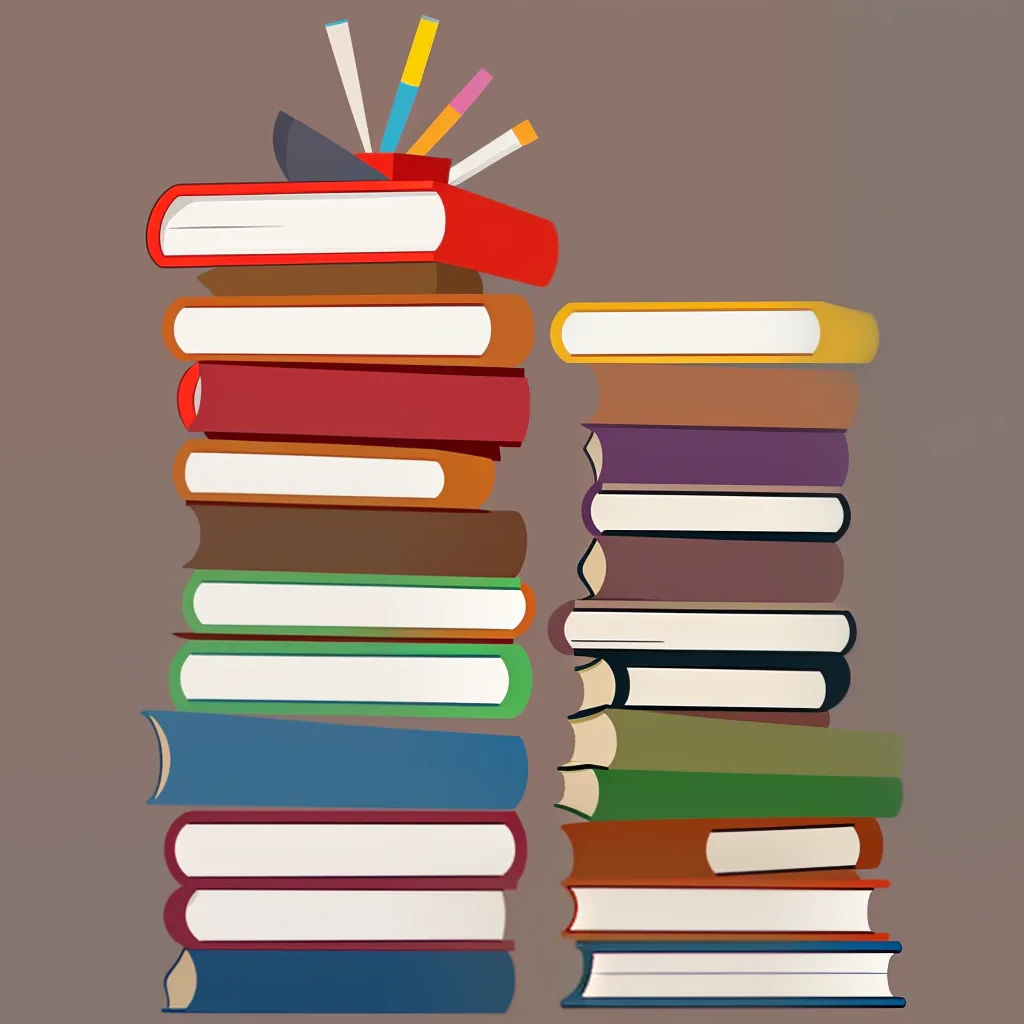 stack of books clip art