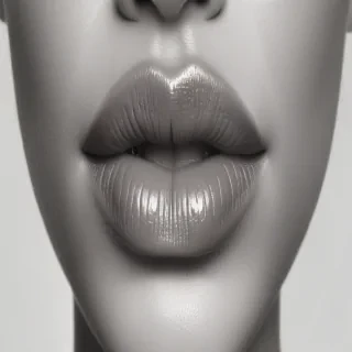 lips clipart black and white