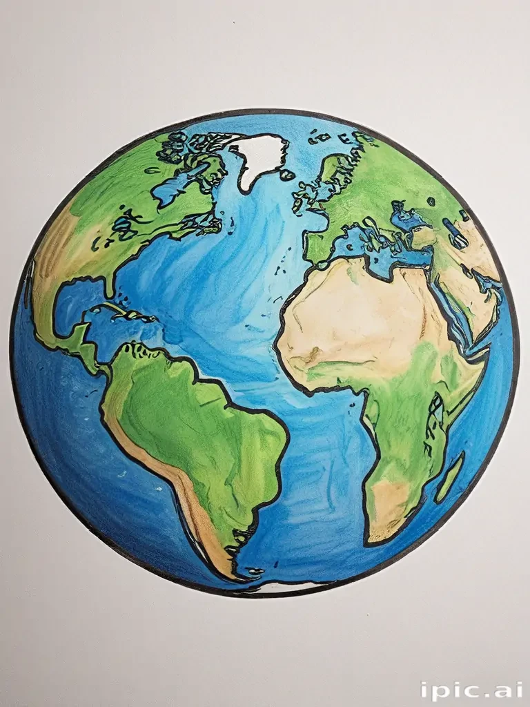 earth cartoon drawing