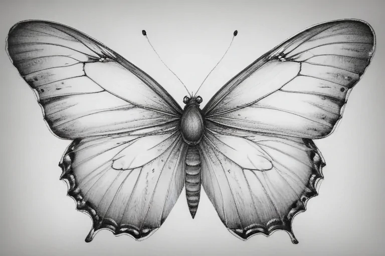 outline drawing of a butterfly