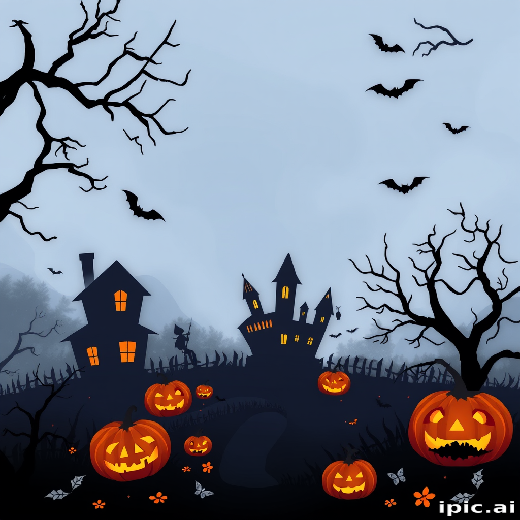 halloween border transparent