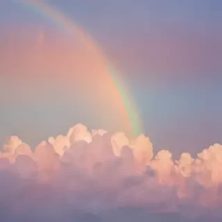 pastel coloured rainbow