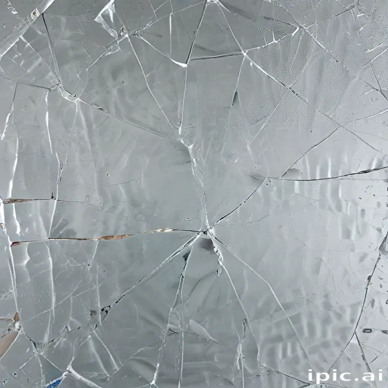cracked glass transparent