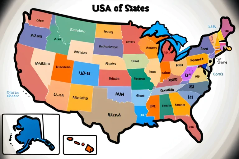 map of usa states