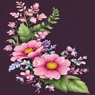 flowery border clipart