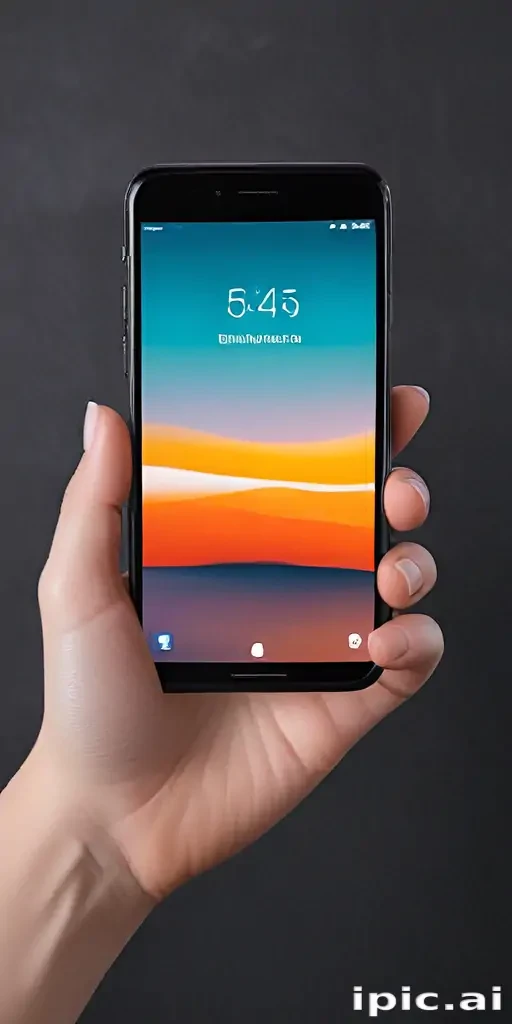 hand holding phone png