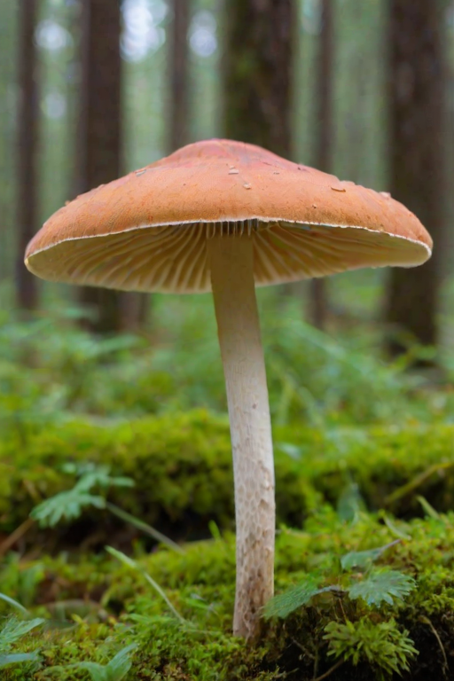 thin stemmed mushroom