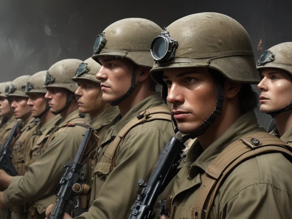 soldiers drawing
