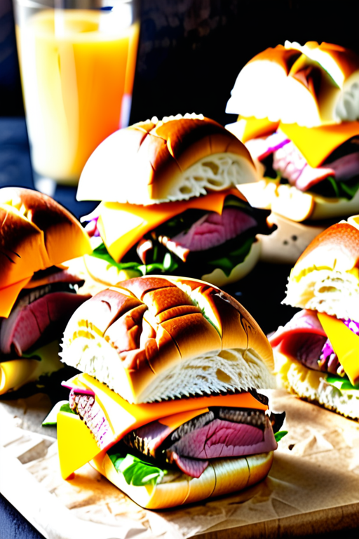roast beef and cheddar sliders