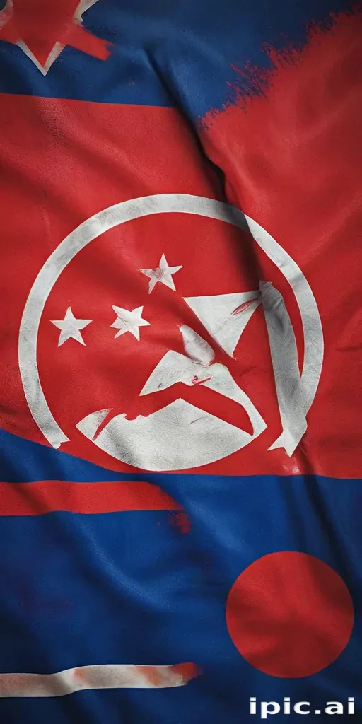 north korea flag