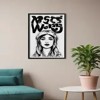 mockup wall art