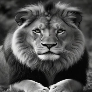 lion black and white pictures