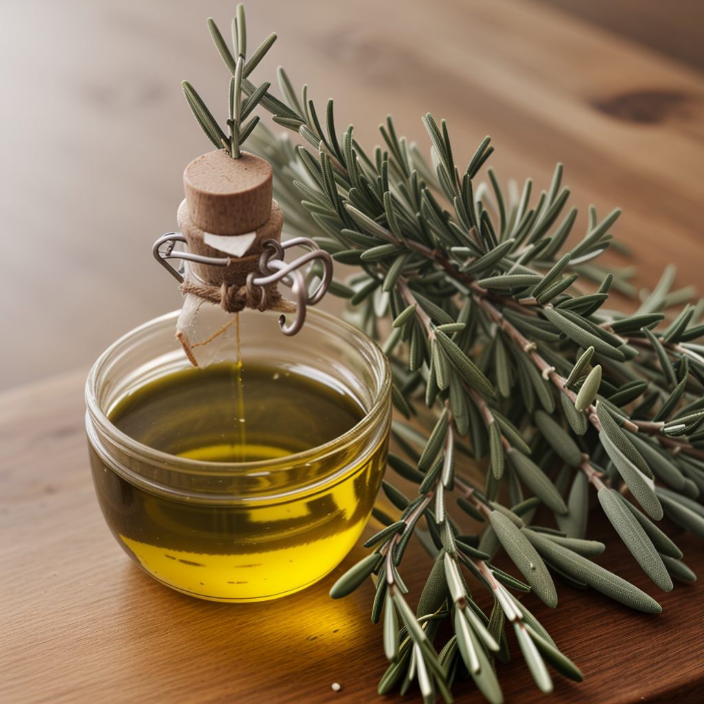 infusing olive oil with rosemary