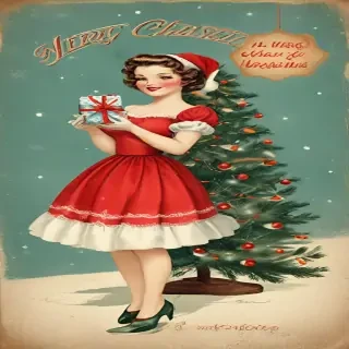 merry christmas vintage