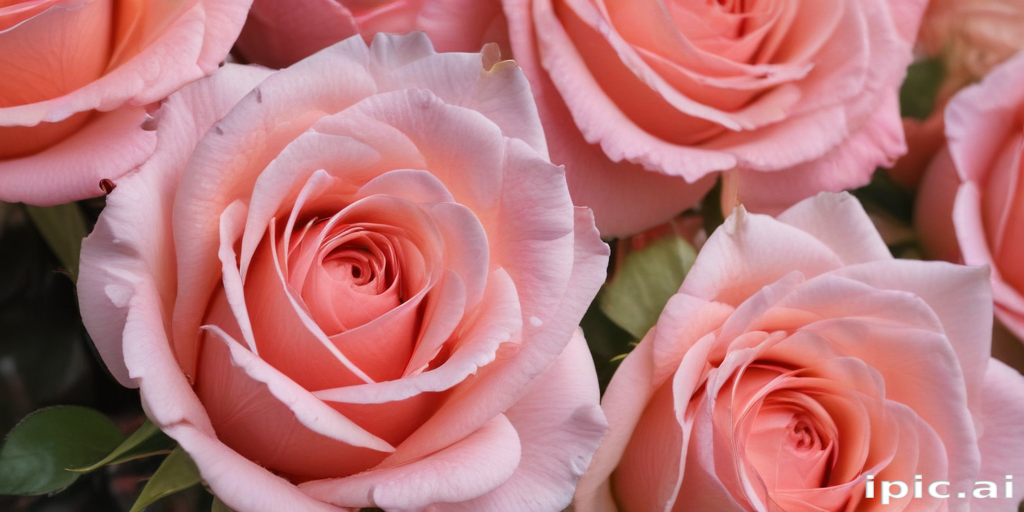 Delicate Pink Roses in Full Bloom, Showcasing Nature's Beautiful Colors ...