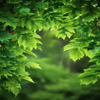 green leaves background