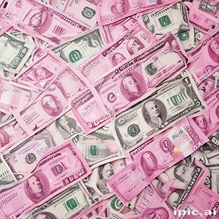 pink money background