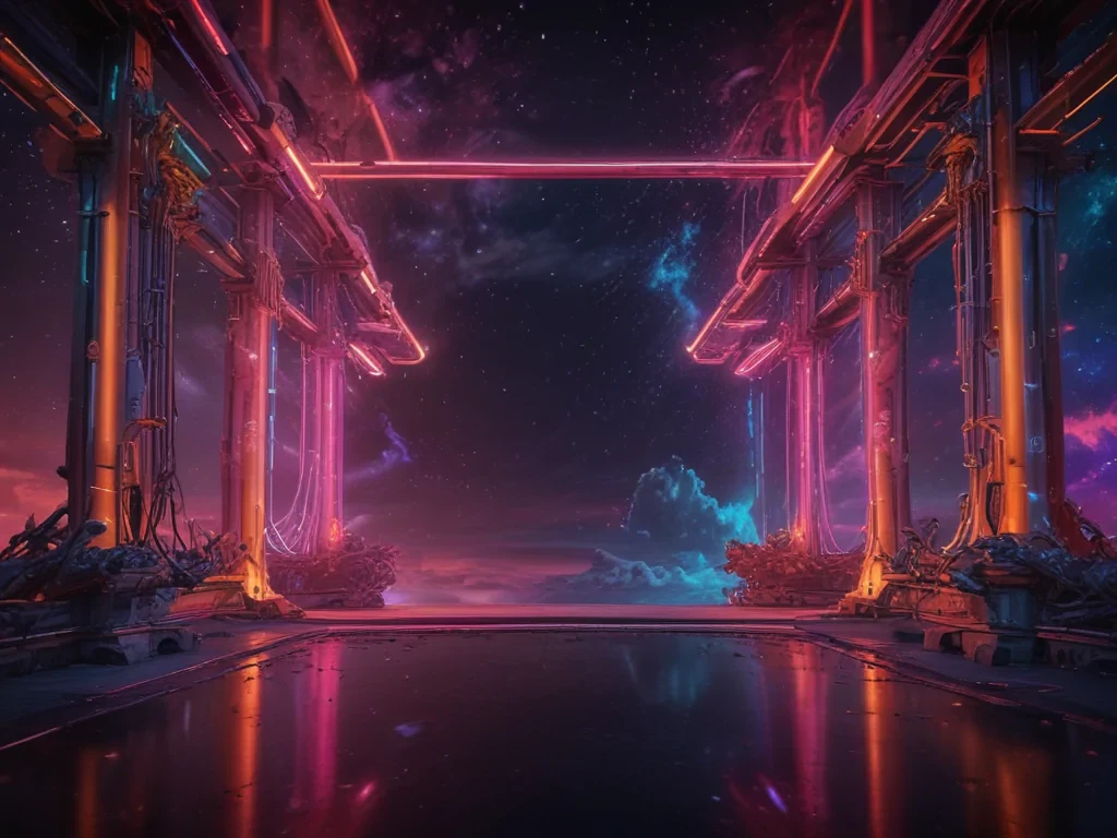 neon back ground