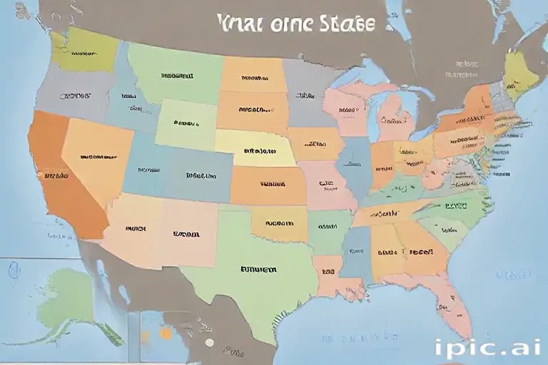 map of united states with states