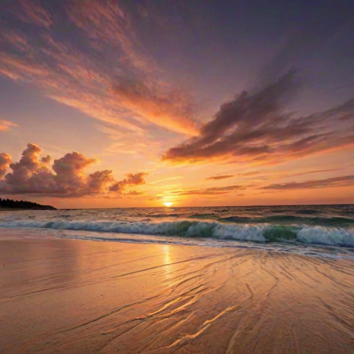 sunset on the beach backgrounds