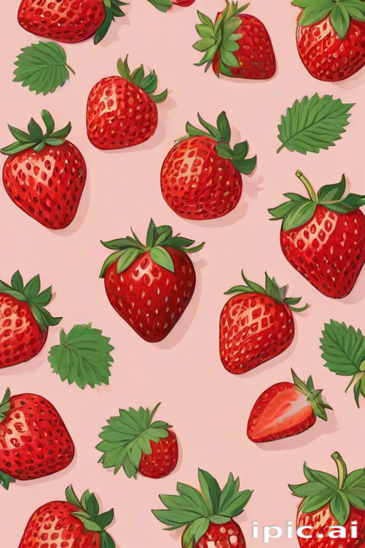 strawberry wallpaper aesthetic