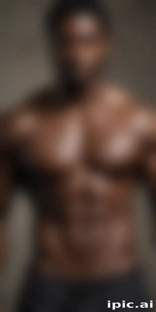 black shirtless man