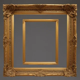 gold frame transparent