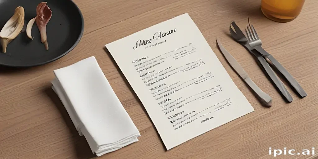 restaurant menu mockup