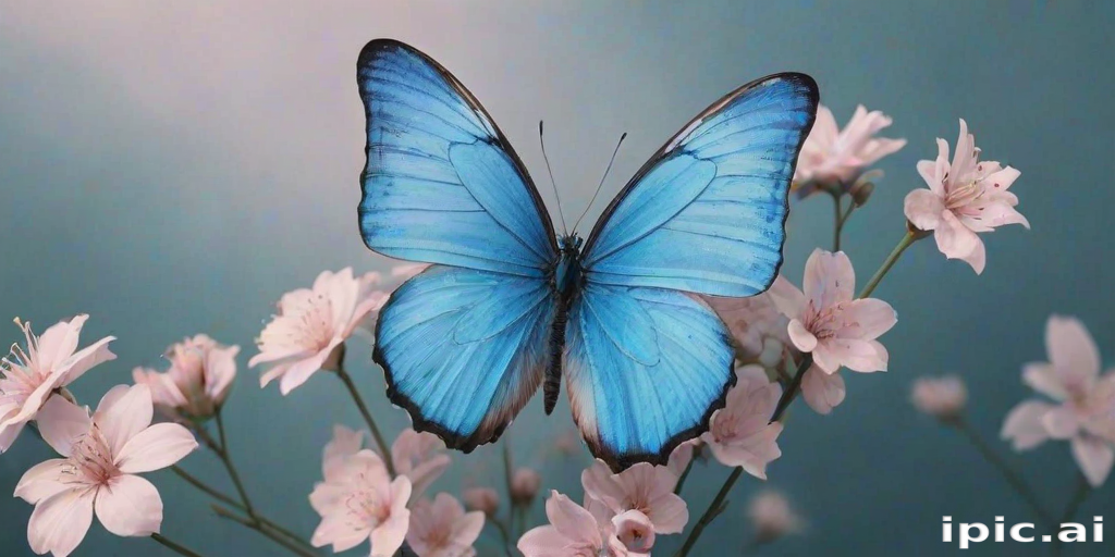 aesthetic blue butterfly