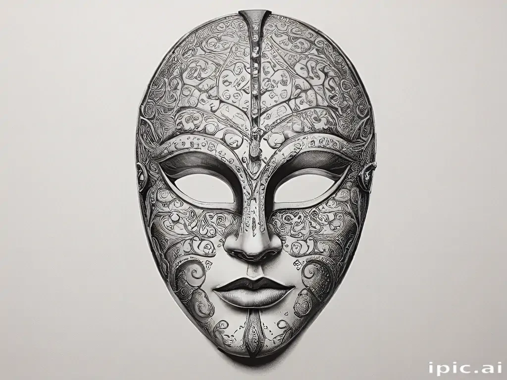 drawing of a mask