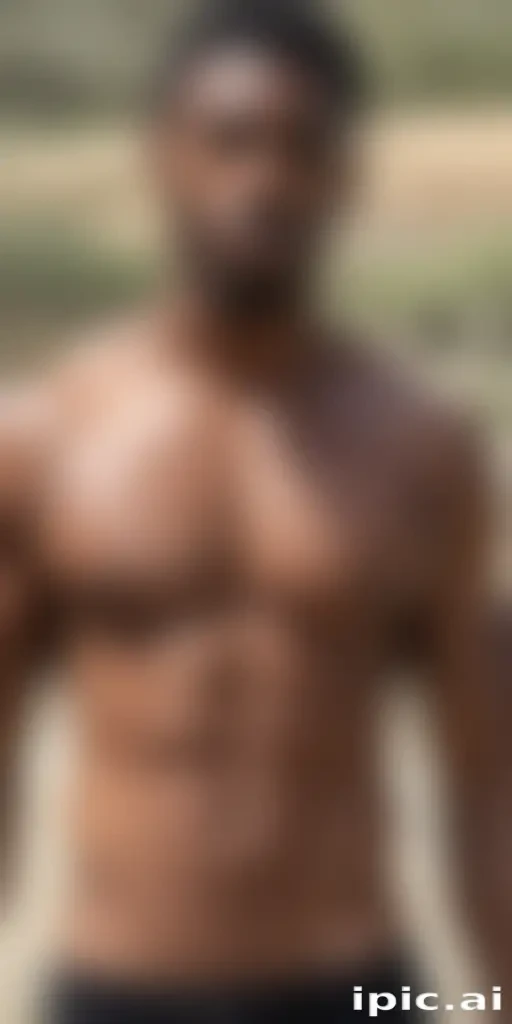 black shirtless man